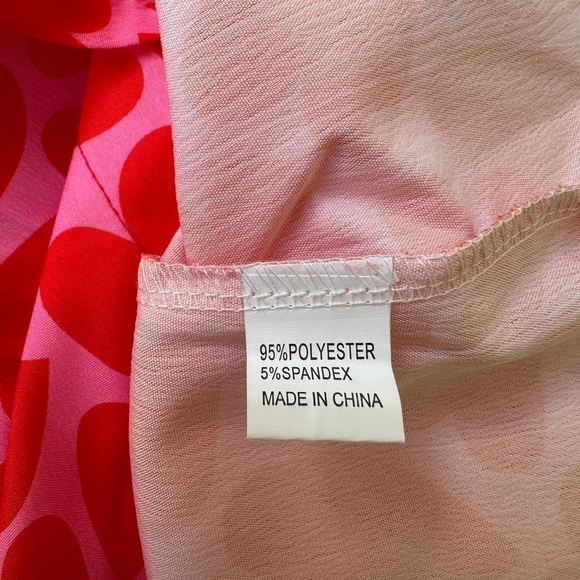 NO BRAND, NWOT, WOMENS, BRIGHTLY COLORED, V-NECK, LONG SLEEVE, TOP. SIZE L - Picture 7 of 7